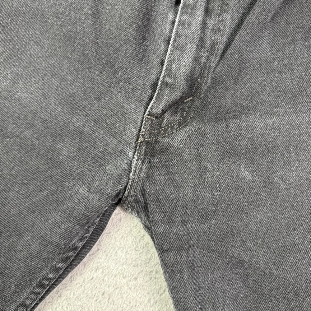 Levis 505 Jeans Mens 36x34 Black Washed Denim Regular Straight Y2K